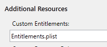 Custom Entitlements