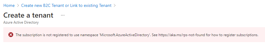 Message d'erreur concernant Microsoft.AzureActiveDirectory